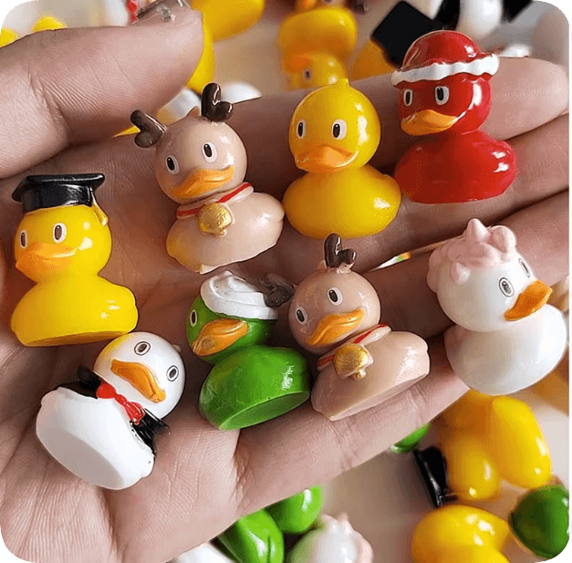 Mixed Mini Duck Resin Craft Figurines assortment, product code RW23379