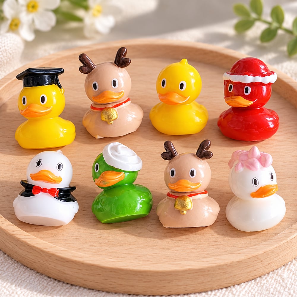 Mixed Mini Duck Resin Craft Figurines styled scene illustration, product code RW23379 thumbnail