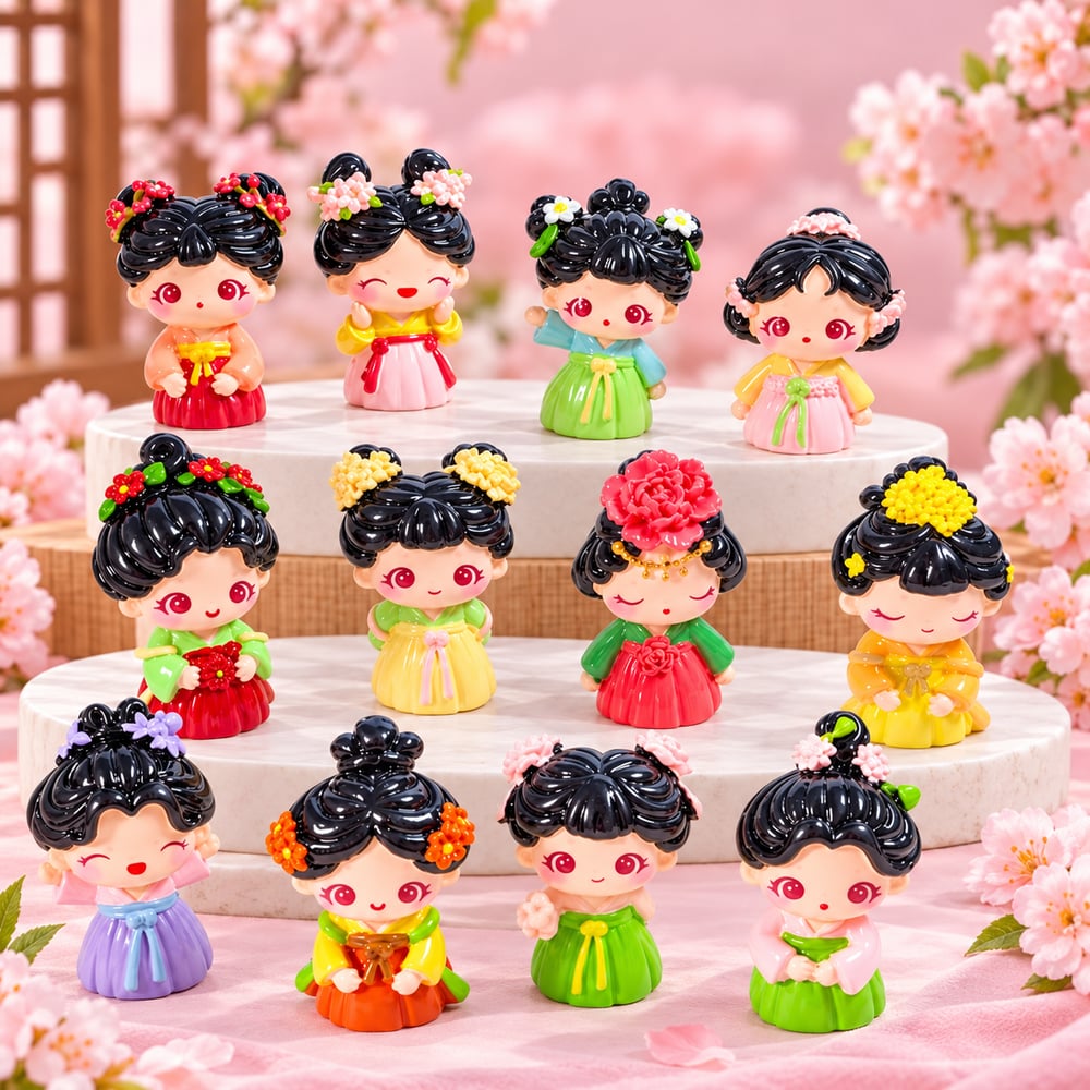 Flower Princess Resin Figurines: 12 Styles styled scene illustration, product code RW26856 thumbnail