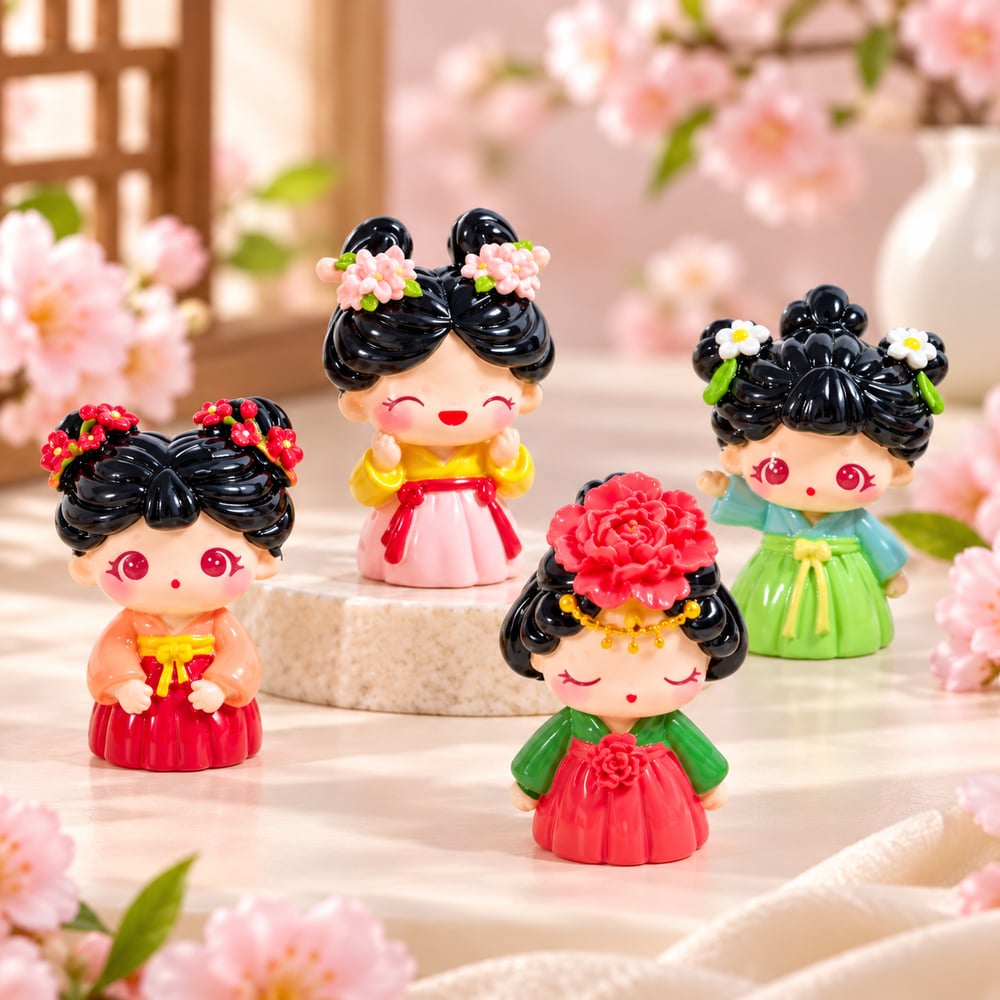 Flower Princess Resin Figurines: 12 Styles styled detail illustration, product code RW26856 thumbnail