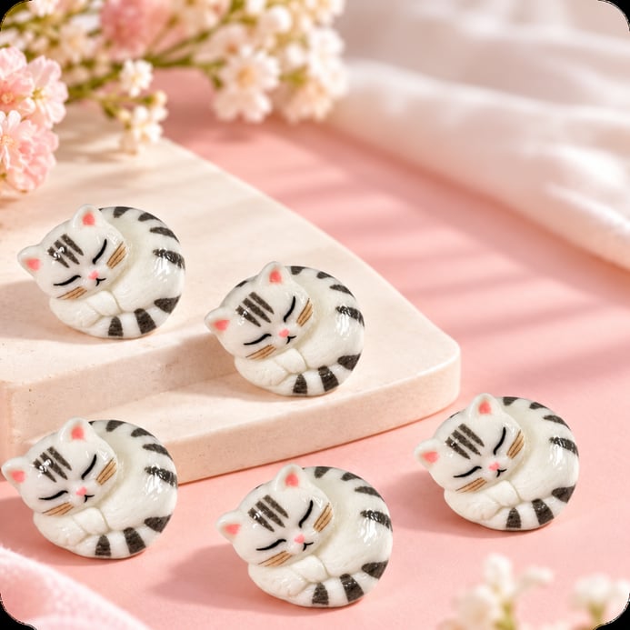 Sleeping Cat Resin Miniature Figurines assortment, product code RW26857