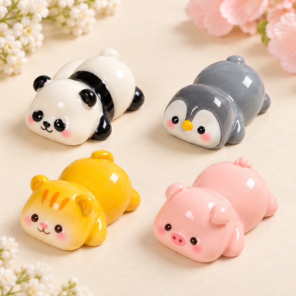 Lying Animal Resin Miniatures: Panda, Cat, Pig & More styled detail illustration, product code RW26858 thumbnail