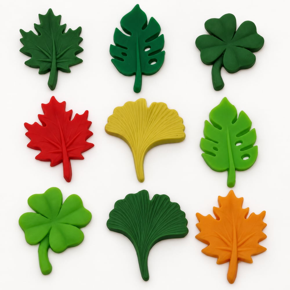 Mixed Resin Leaf Flatbacks for Slime & DIY Crafts styled detail illustration, product code RW3628 thumbnail