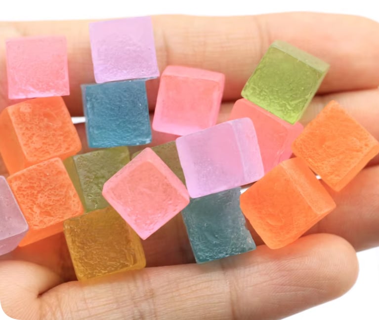 Transparent Sugar Cube Resin Cabochons assortment, product code RW1021