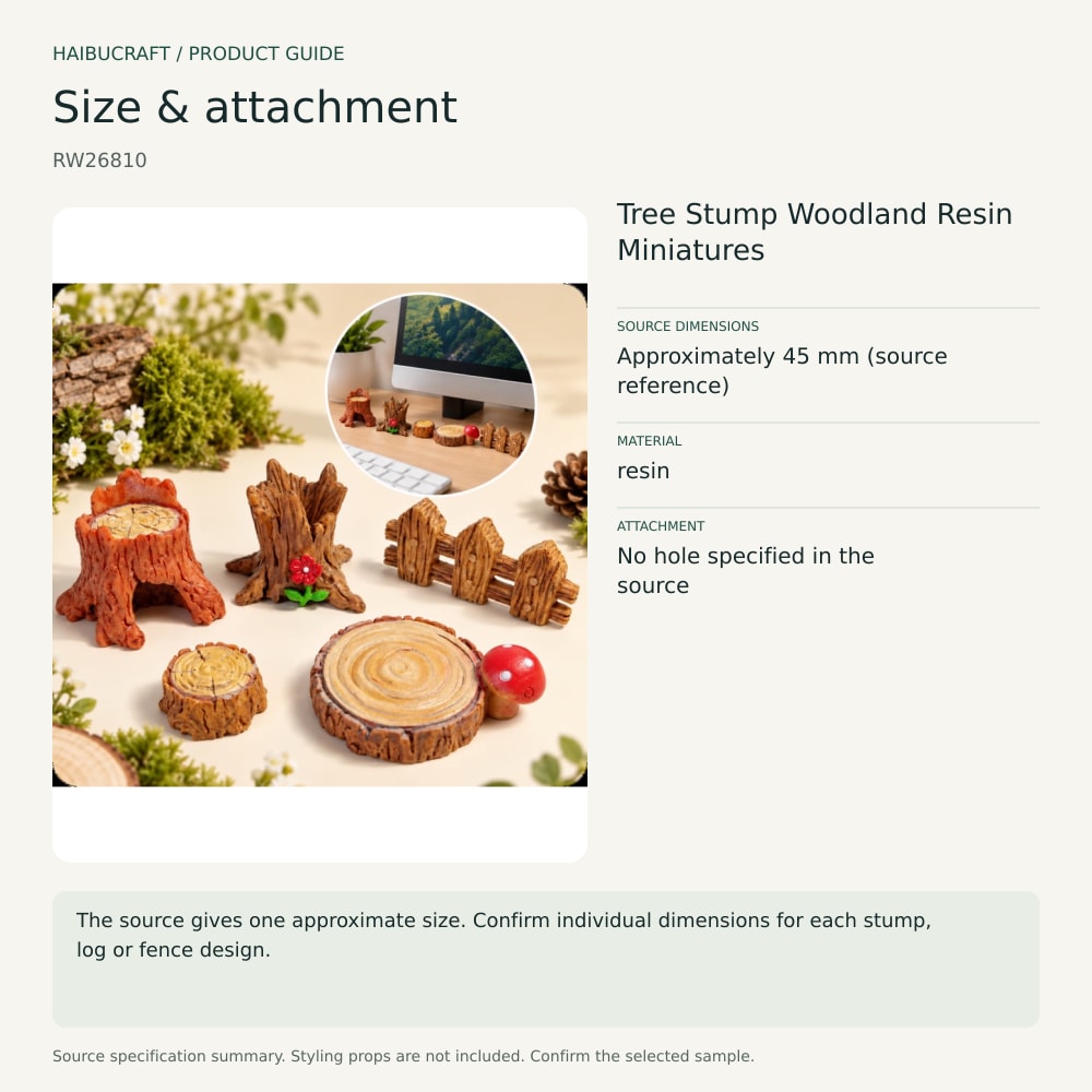 Tree Stump Woodland Resin Miniatures source specification summary, product code RW26810 thumbnail