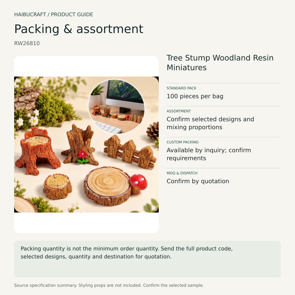Tree Stump Woodland Resin Miniatures packing and order brief, product code RW26810 thumbnail