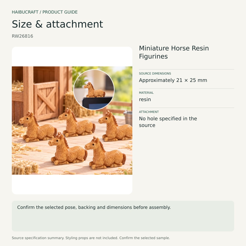 Miniature Horse Resin Figurines source specification summary, product code RW26816 thumbnail