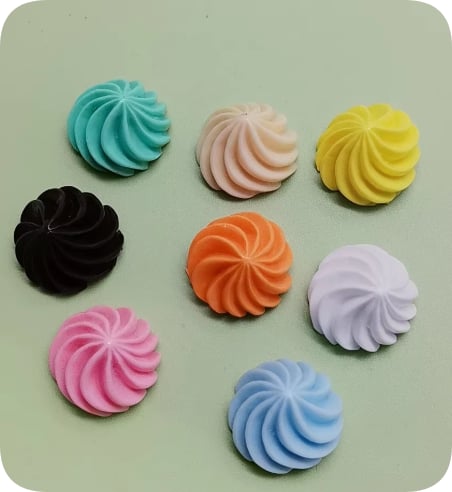 Whipped Cream Swirl Resin Cabochons assortment, product code RW002354