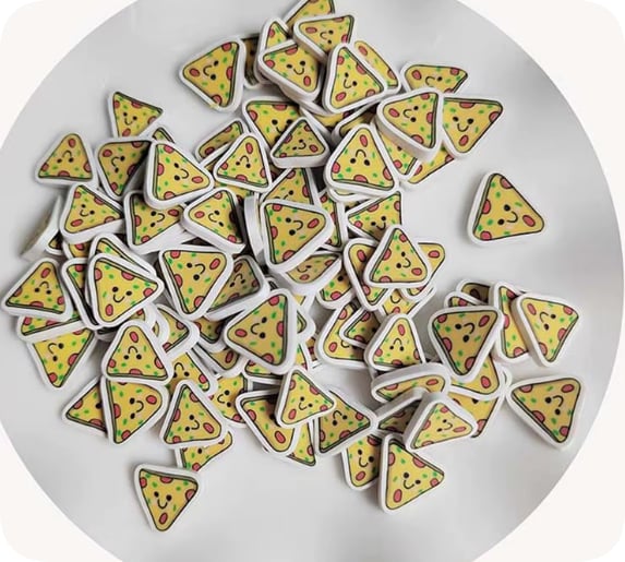 Mini Pizza Polymer Clay Slices assortment, product code YX3711