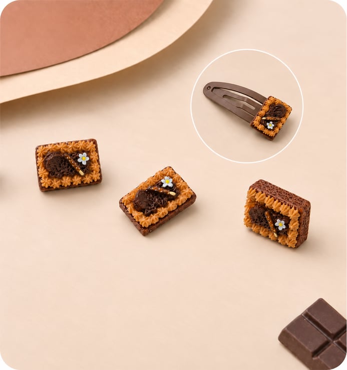 Mini Chocolate Cake Resin Cabochons assortment, product code RW26744
