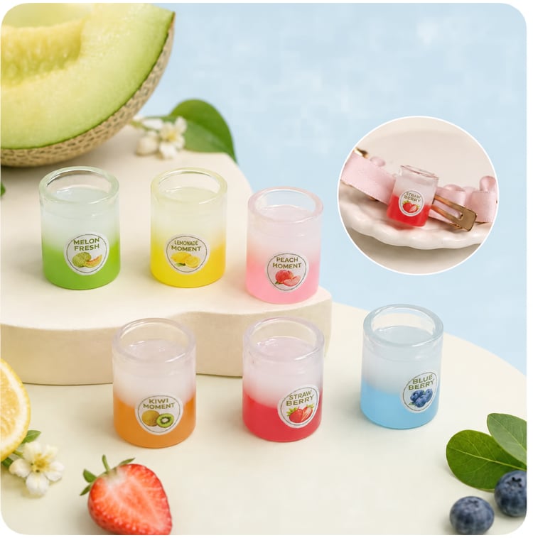 Mini Fruit Drink Cup Resin Decorations assortment, product code RW26747