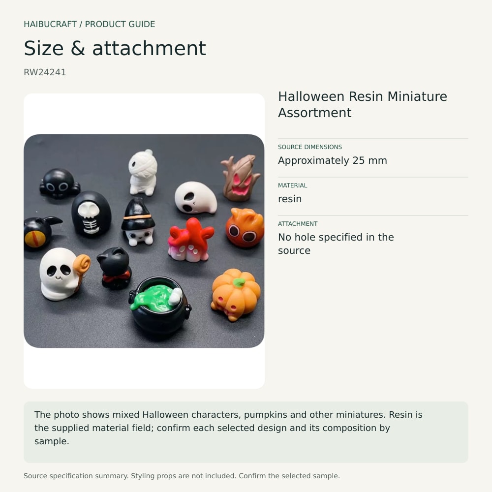 Halloween Resin Miniature Assortment source specification summary, product code RW24241 thumbnail