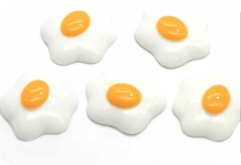Mini Fried Egg Resin Flatback Charms assortment, product code RW967