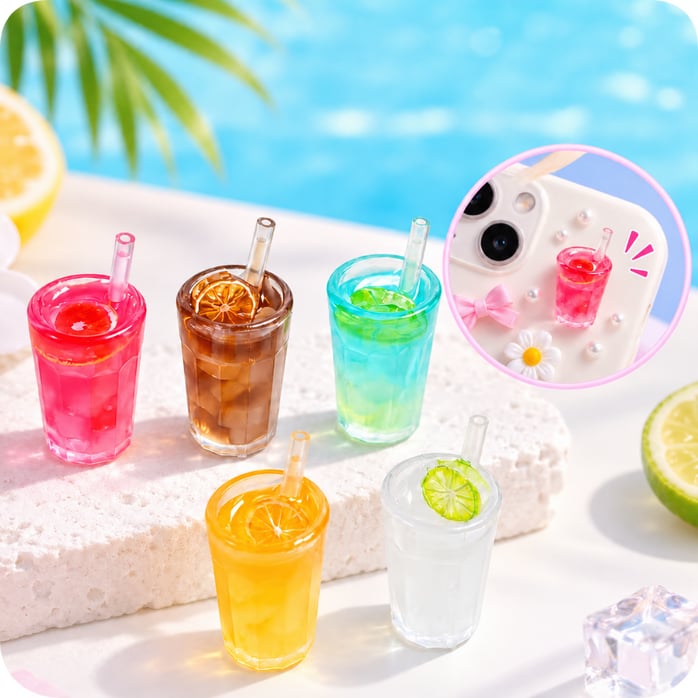 Mini Summer Drink Resin Charms assortment, product code RW26795