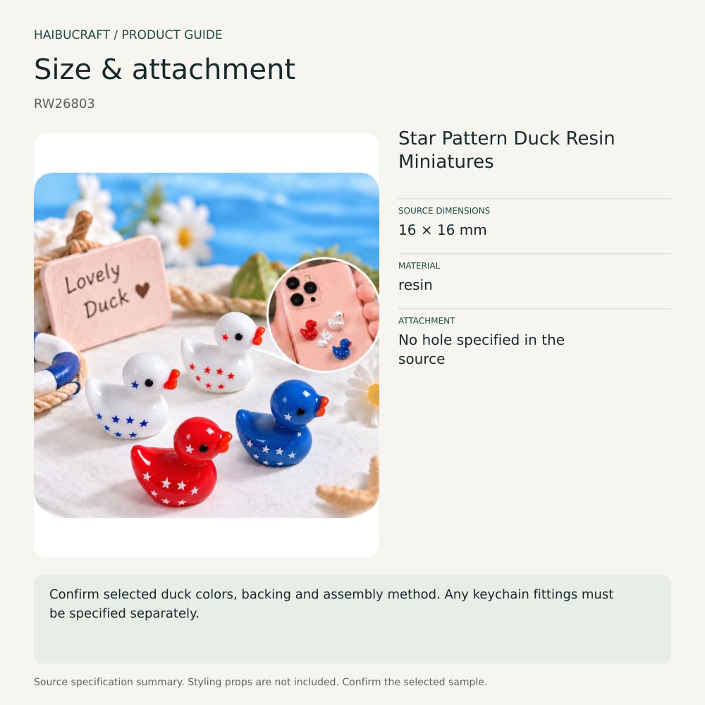 Star Pattern Duck Resin Miniatures source specification summary, product code RW26803 thumbnail