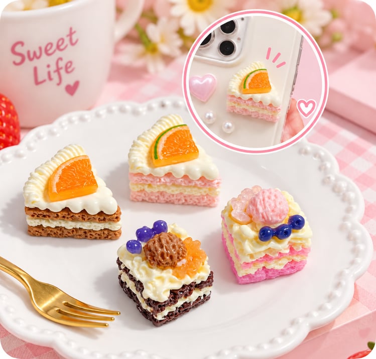 Layered Cake Resin Cabochons assortment, product code RW26804