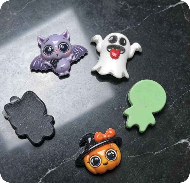 Halloween Character Resin Flatback Charms assortment, product code RW0020841