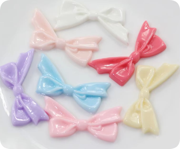 Transparent and Pastel Bow Flatback Assortment individual design RW564, product code RW203-RW564-RW21165 thumbnail