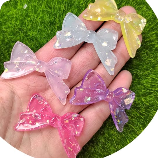 Transparent and Pastel Bow Flatback Assortment individual design RW21165, product code RW203-RW564-RW21165 thumbnail