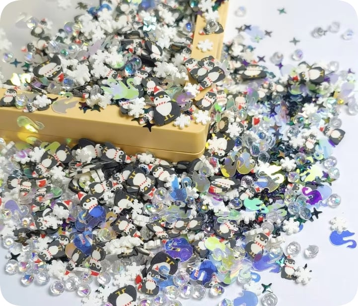 Penguin Winter Polymer Clay Sprinkle Mix assortment, product code YX4135