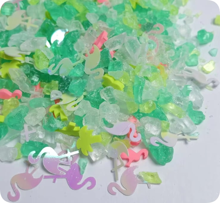Tropical Bird Polymer Clay Sprinkle Mix assortment, product code YX4136