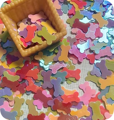 Dog Bone Confetti Sequins supplied product reference, product code MA173