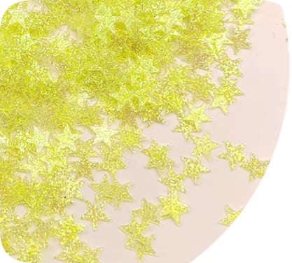 Holographic Star Confetti Sequins yellow star sequins reference, product code MA182 thumbnail