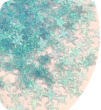 Holographic Star Confetti Sequins blue star sequins reference, product code MA182 thumbnail