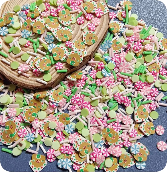 Christmas Polymer Clay Sprinkle Mix Assortment individual design YX3092, product code YX3092/YX3093/YX3094/YX3095 thumbnail