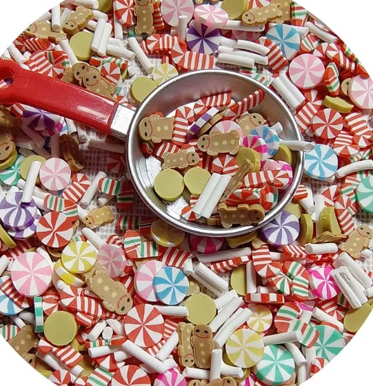 Christmas Polymer Clay Sprinkle Mix Assortment individual design YX3093, product code YX3092/YX3093/YX3094/YX3095 thumbnail