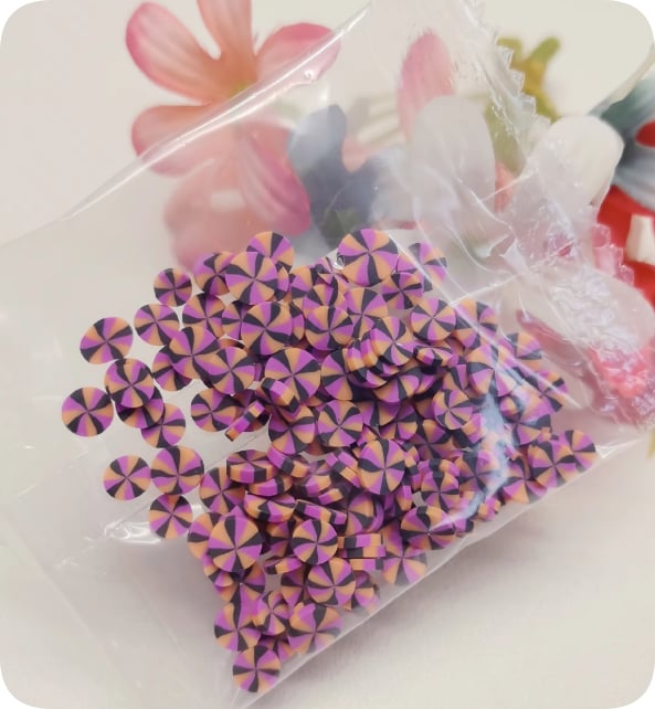 Halloween Peppermint Polymer Clay Slices assortment, product code YX958