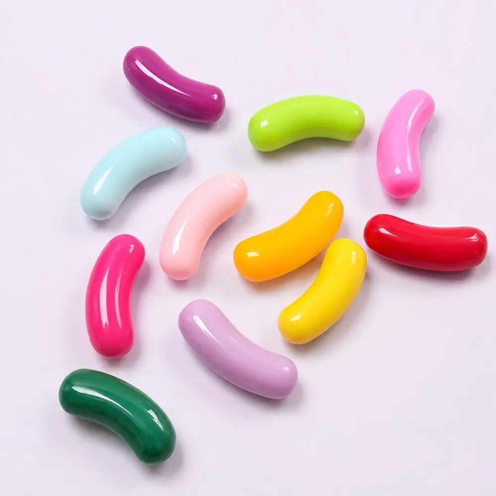 Glossy Jelly Bean Resin Charms wholesale, product code RW1711