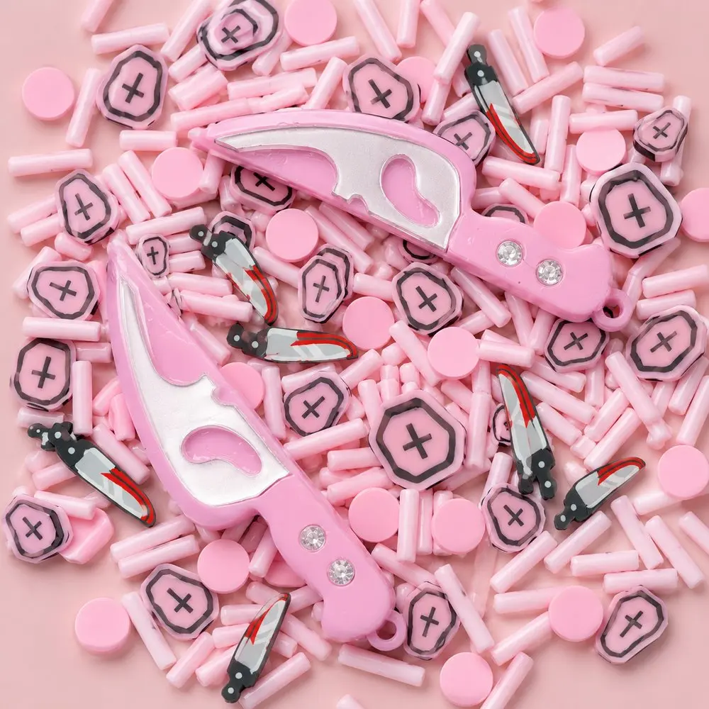 Pink Knife & Candy Decor Charms wholesale – item SLM10094