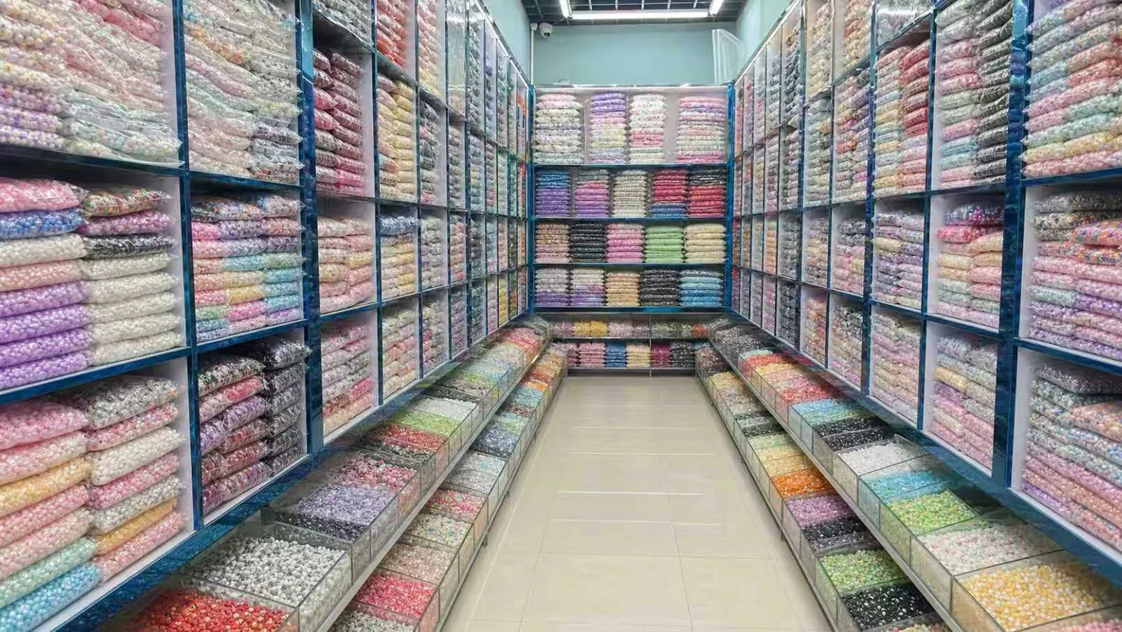 Organized warehouse shelving